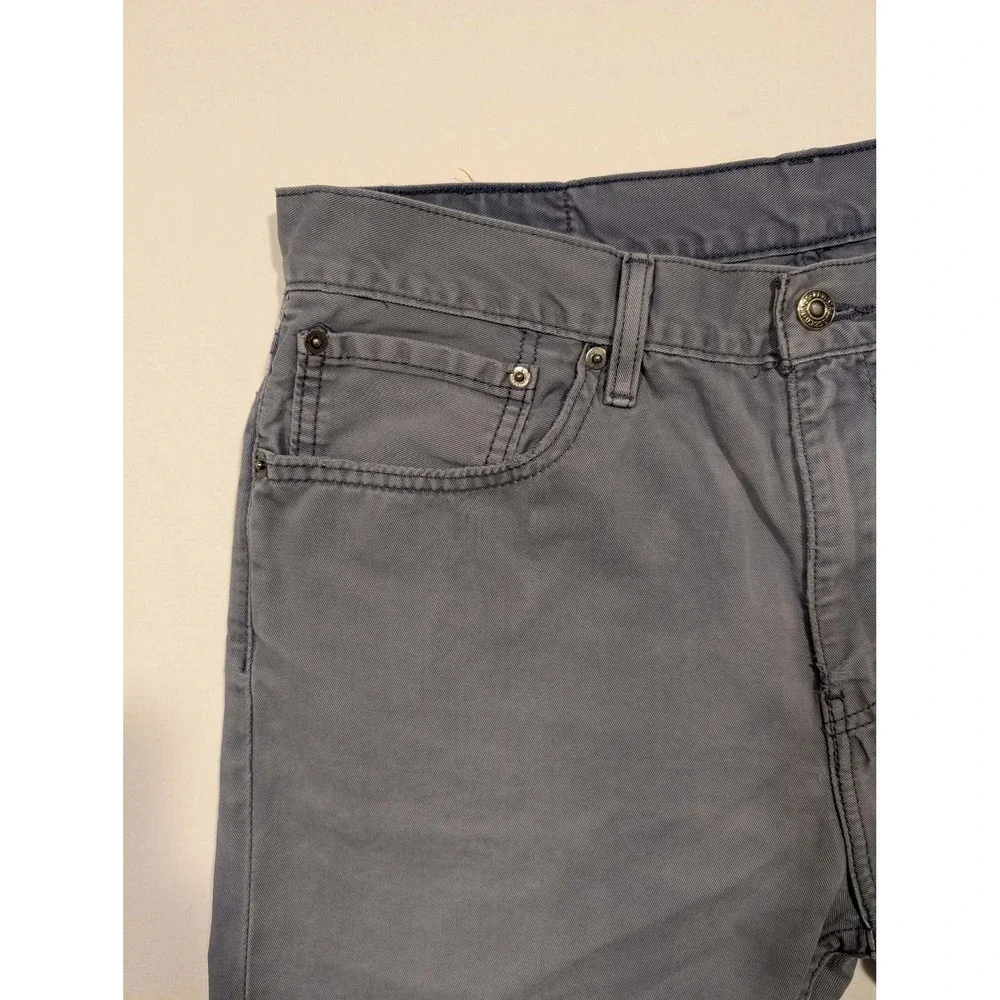 Levis 508 Regular Taper‎ Mens Grey Cotton Twill Pants 34x32
